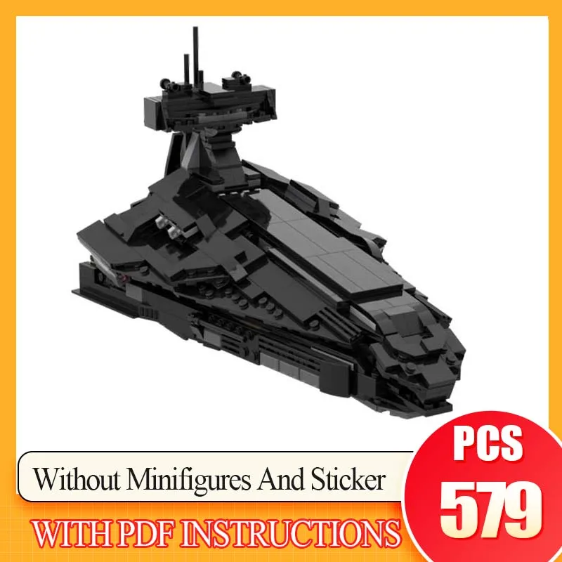 

Новинка, 579 шт., популярная космическая технология, серия Moc Dark Destroyer, модель на заказ, головоломка «сделай сам», креативные идеи, детская игрушка, подарок на день рождения