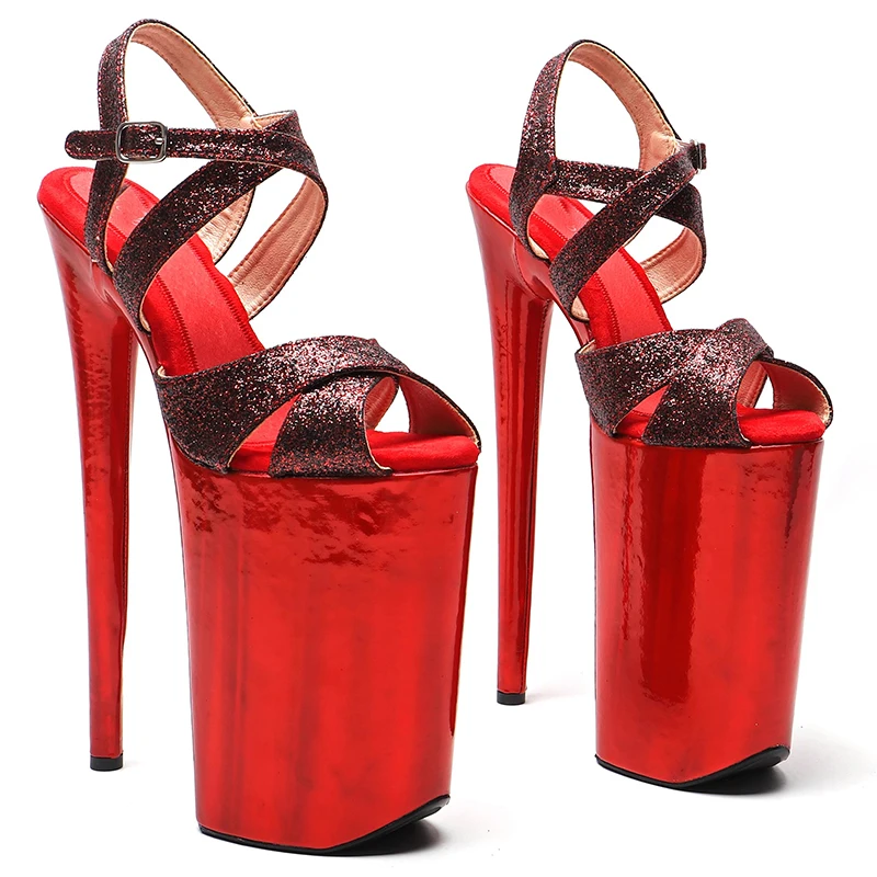 New 26CM/10inches Glitter Upper Sexy Exotic High Heel Platform Party Sandals Pole Dance Shoes Model Shows Sandals 020