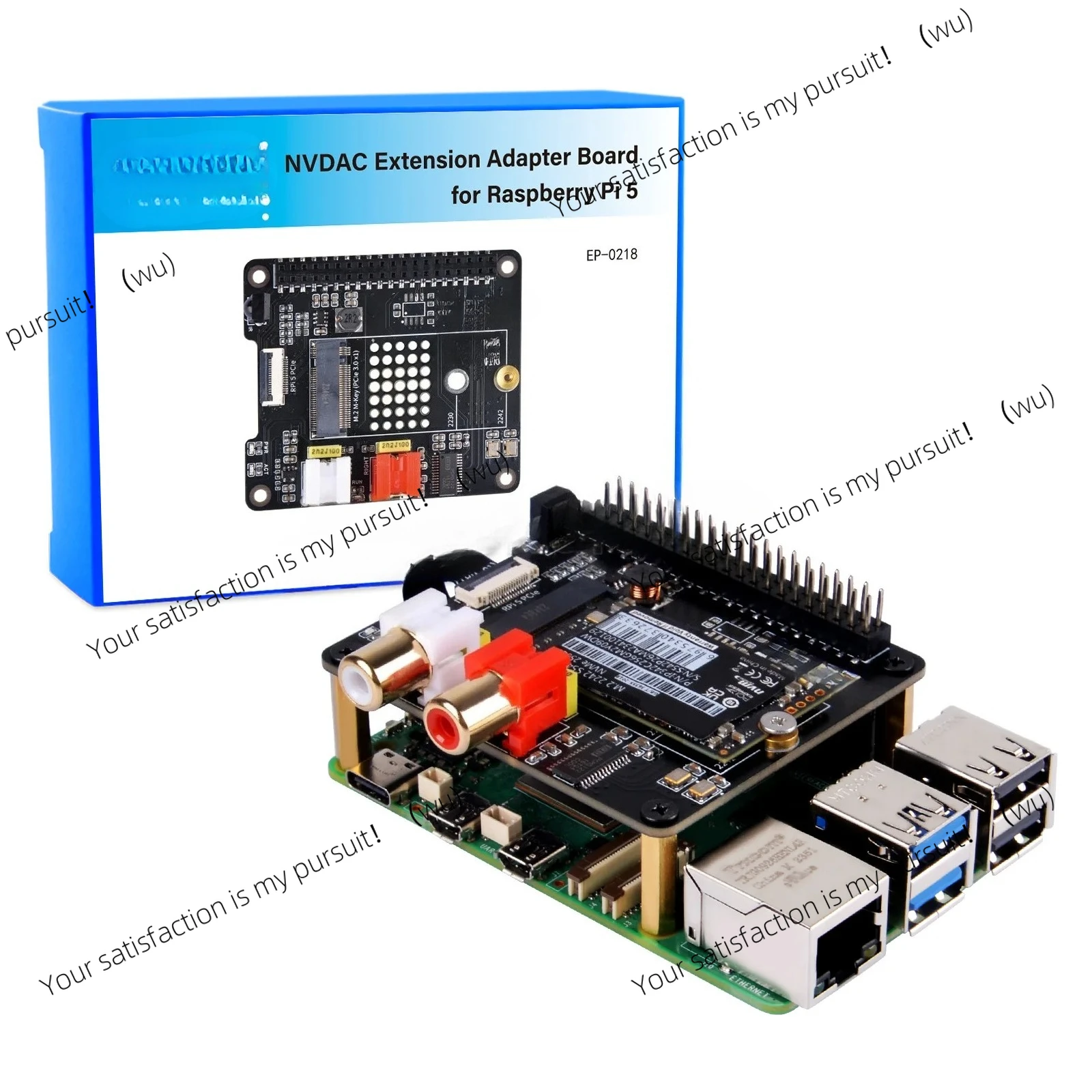 

Expansion Board for Raspberry Pi 5 DAC Standard and PCIe to NVMe SSD