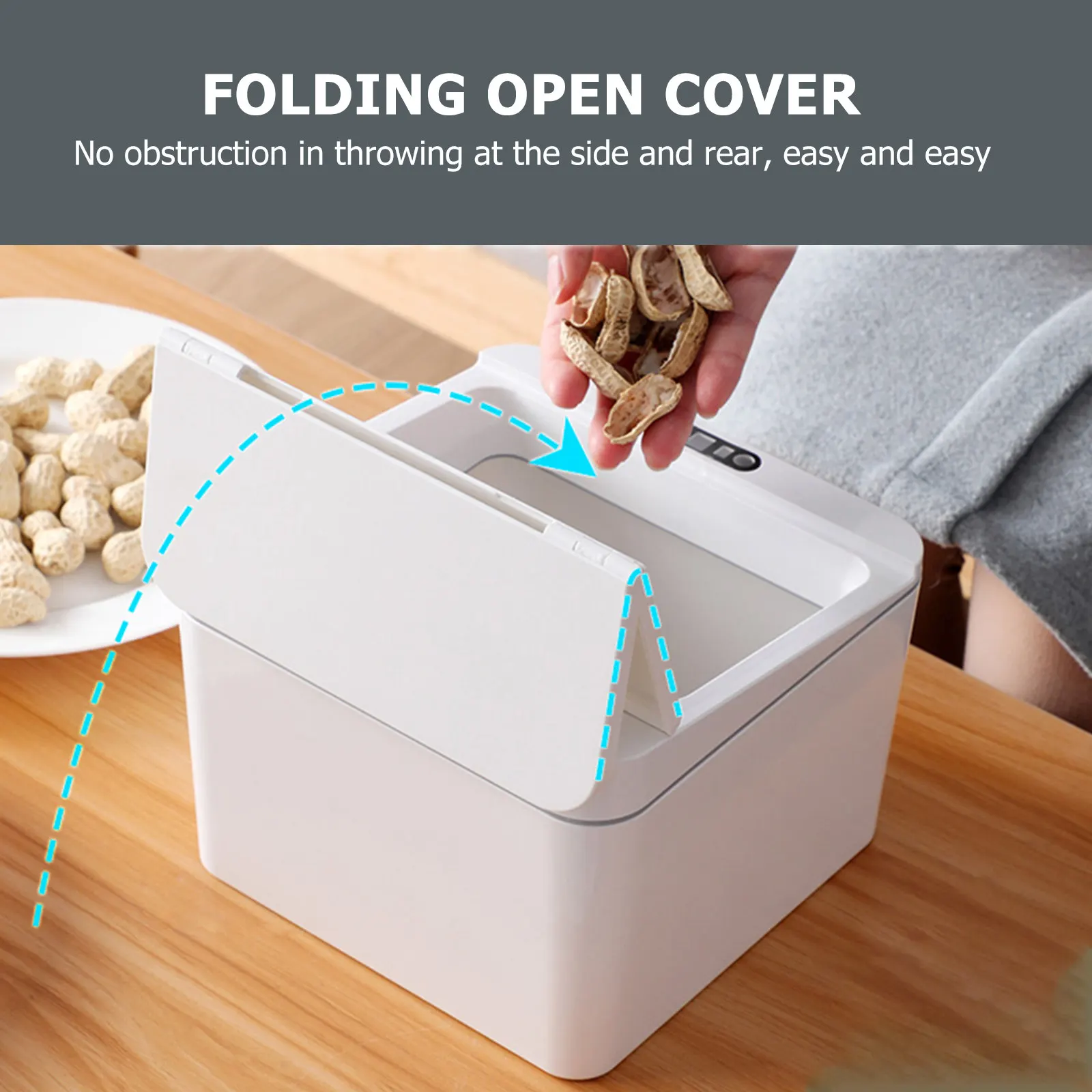 

1pc Electric Garbage Can For Car Smart Sensor Trash Box Tissue Holder Snack Storage Organizer Car Trash Can Plastic Garbage Box