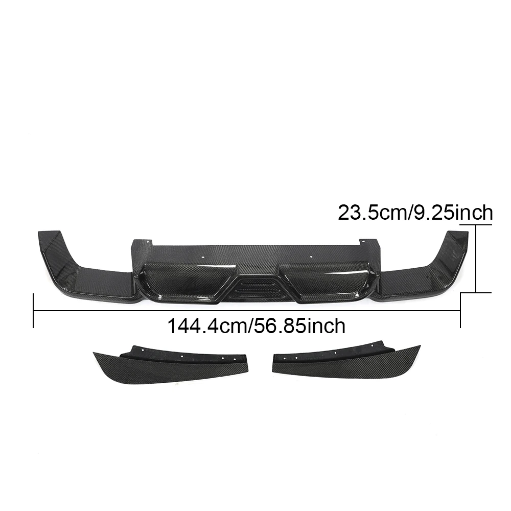 Difusor traseiro leve de alta resistência para F25 X3 X4 GRAR BLACK GLOSS 19-21 anos