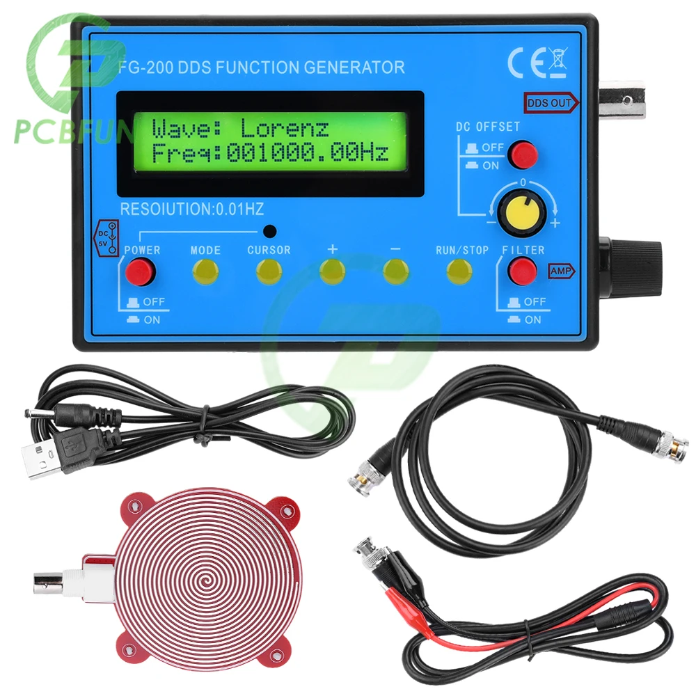 FG-100 FG-200 DDS Function Signal Generator Frequency Counter 0.01Hz - 500KHz Signal Source Module Sine+Square+Sawtooth Waveform