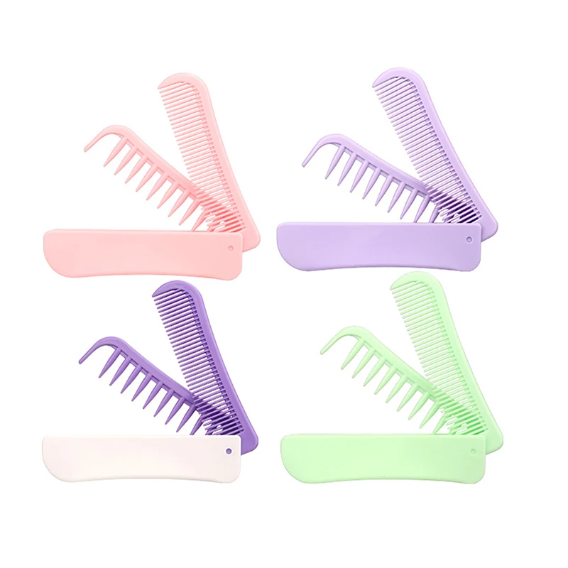 1pcs Portable Folding Comb Hair Brush Anti-static Travel Hair Brush Folding Hairdressing Styling Beauty Tool