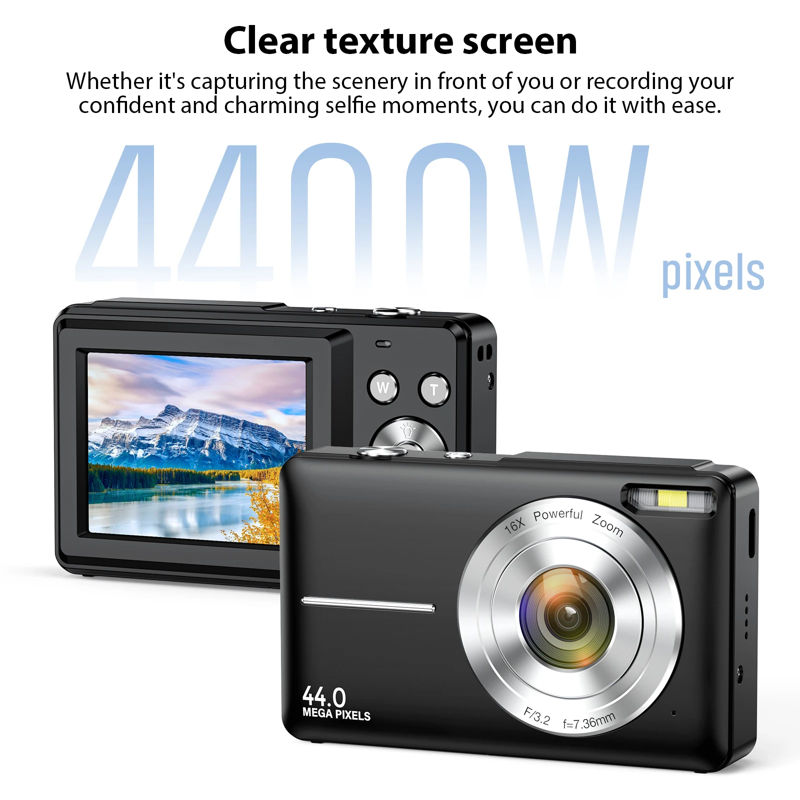 كاميرا رقمية CCD كاميرا رقمية محمولة 16X Zoom 1080P Vlog مسجل فيديو مع تكبير رقمي 16X حجم صغير للسفر #6