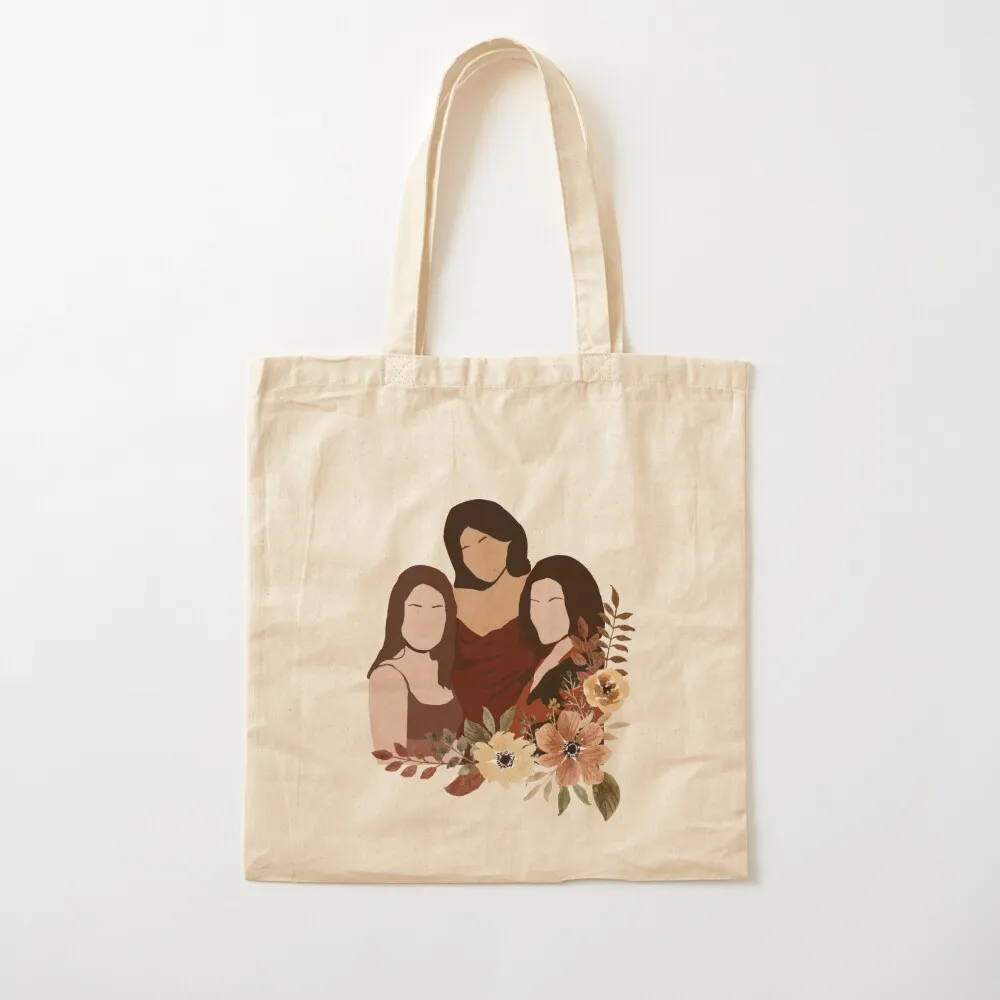 

Brown flowers Charmed ones Tote Bag shopping bags foldable hand bag ladies Canvas Tote Bag