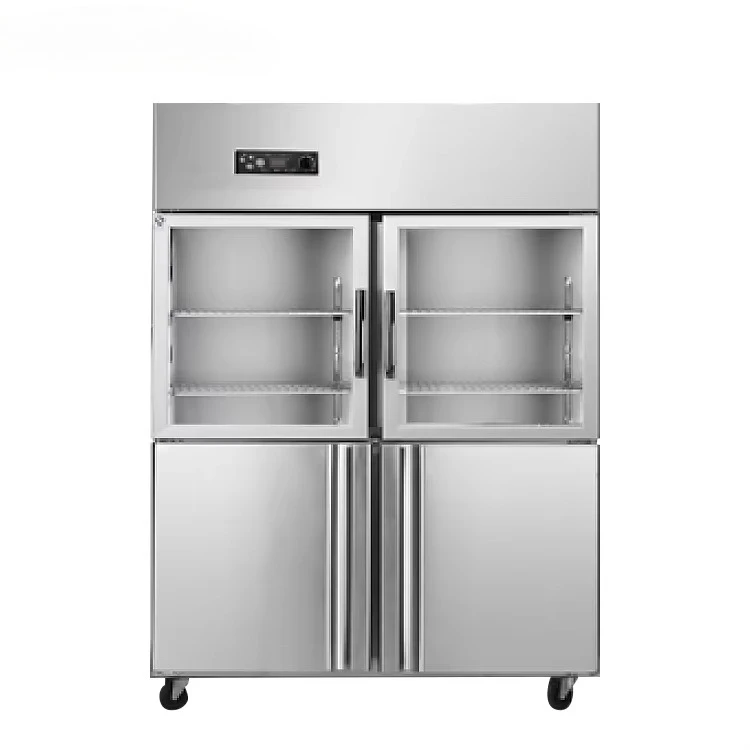 Upgraded Restaurant Large Size Fridge Glass Door Mini Fridge Freezer