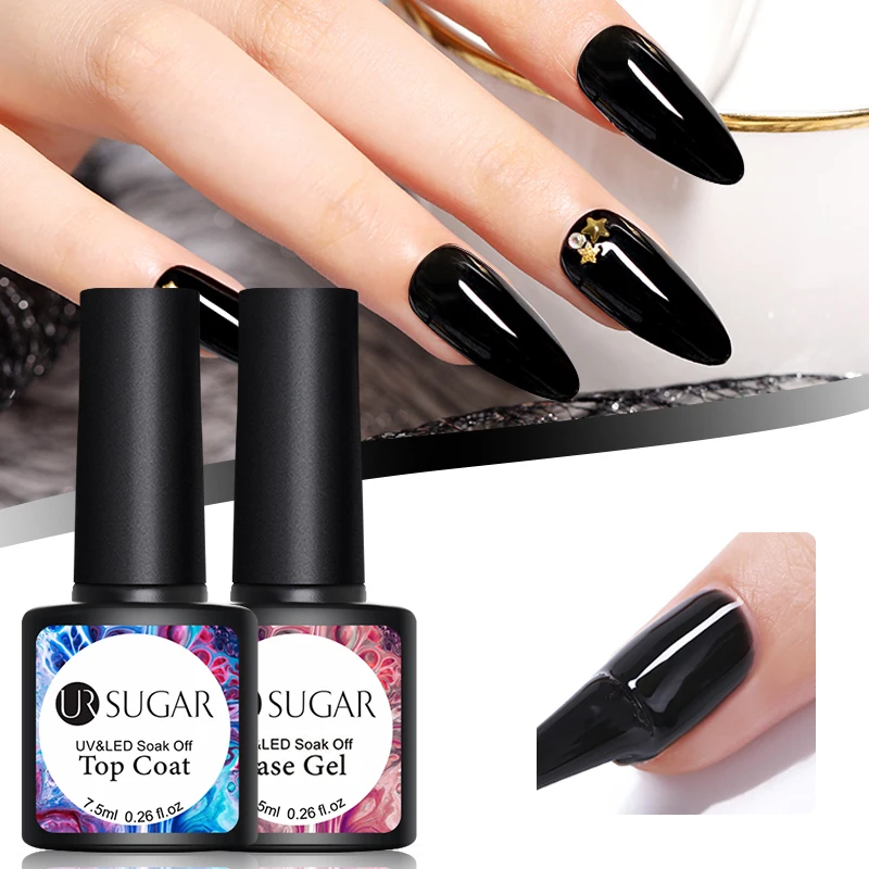 UR SUGAR 7.5ml Base Gel and Top Coat Nail Polish UV Gel Varnish Nail Gel Polish DIY Nail Art Design Manicure Tool