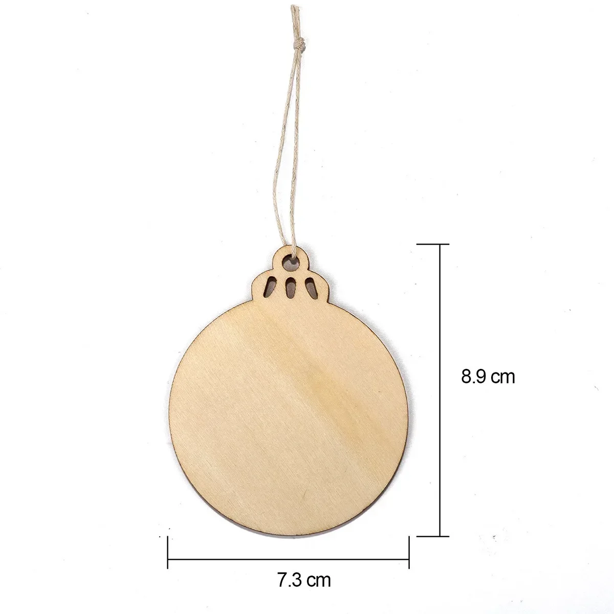 10-50pcs DIY Wooden Christmas Balls Decoration Round Craft Baubles Tags Hanging Ornament for Christmas New Year Pendant Decor