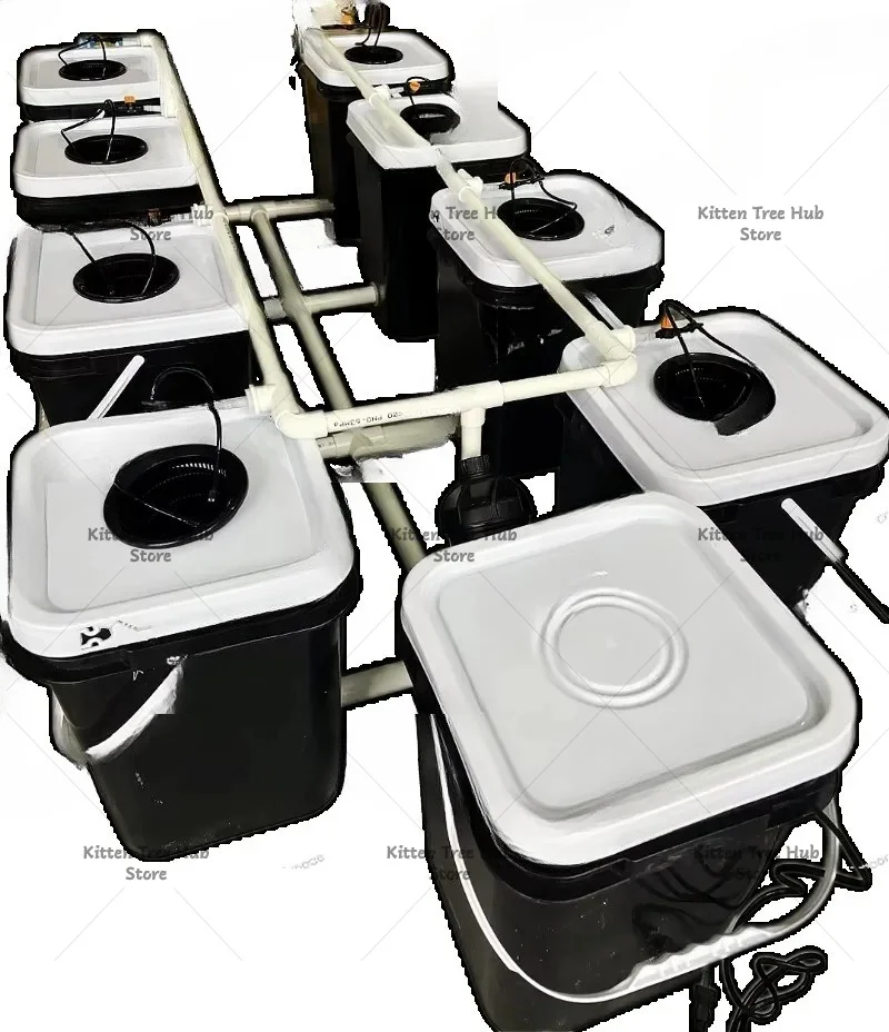 4+1 SHL005 ,8+1 SHL009,Soilless equipment, home balcony RDWC system, bucket planting,Barrels can be added.