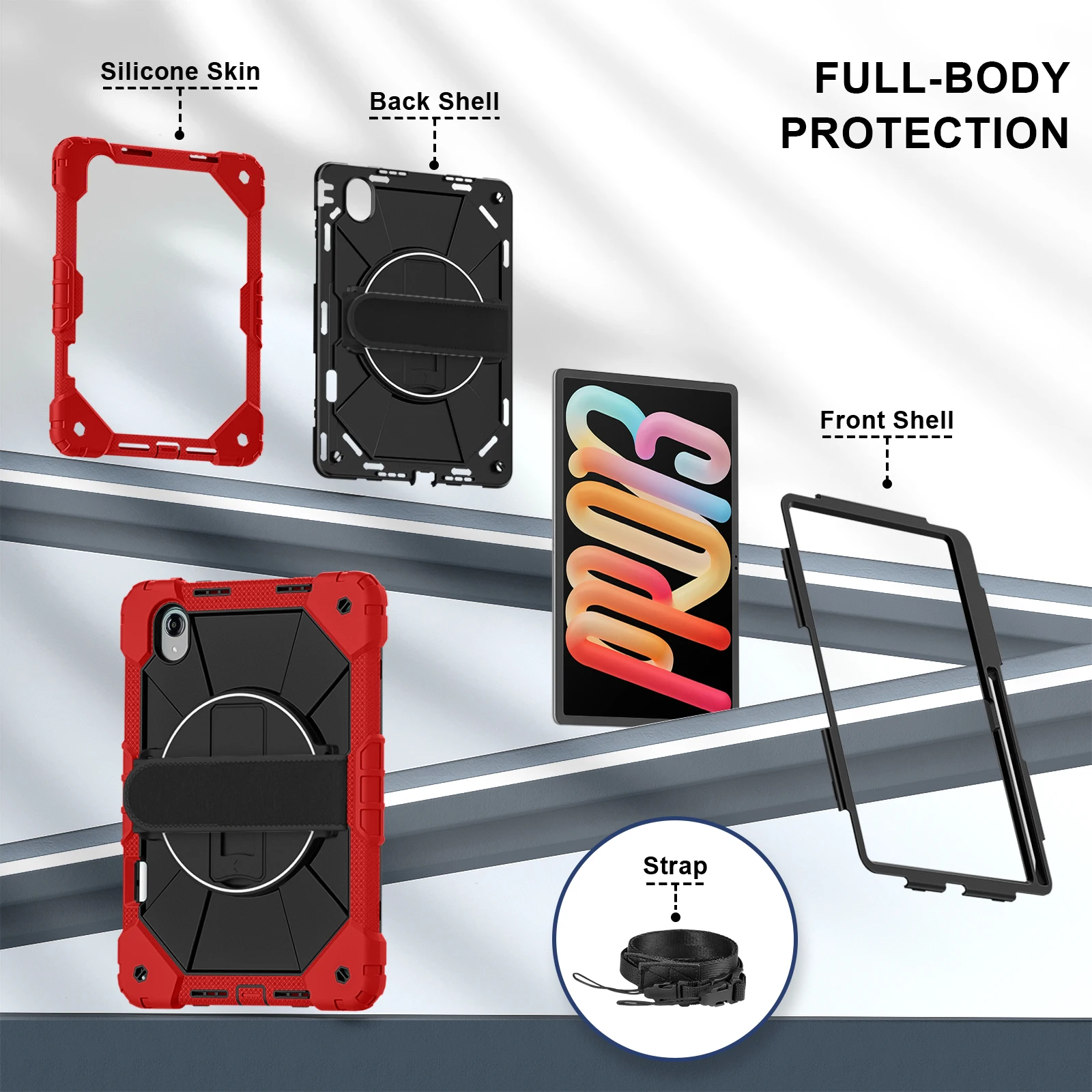 360 Degree Rotate Stand Case for Lenovo Idea Tab Pro Gen 2 13' 2026 TB390FU Xiaoxin Pro 13 GT With Shoulder Straps With Pen Slot
