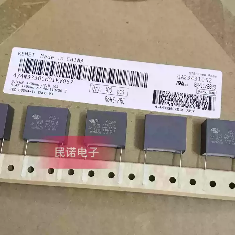 10-100pcs R47 440VAC 0.33UF 440V 334 330NF Pin Distance 22.5mm New AV Film Capacitor X1