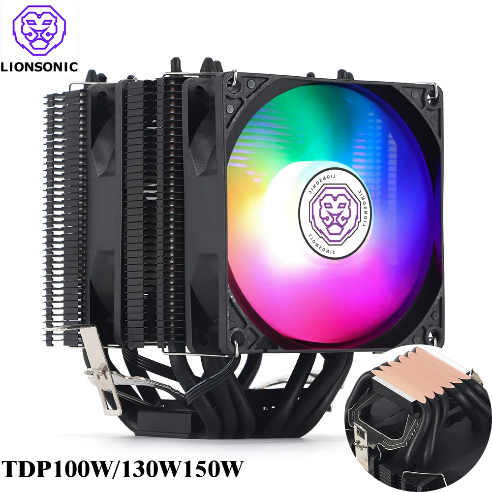 heat pipes cpu cooler pin pwm rgb pc quiet intel lga 1700 2011 20113 1200 1150 1151 x79 x99 e5 amd am3 am4 cpu cooling fan 6 01