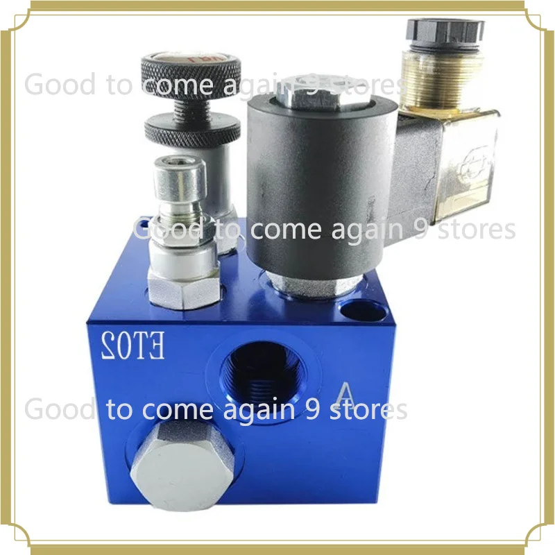 ET-02 Manual Adjustable Pressure Control Valve Block Hydraulic Manifold for Mobile Lifting Platform Table Power Unit Station