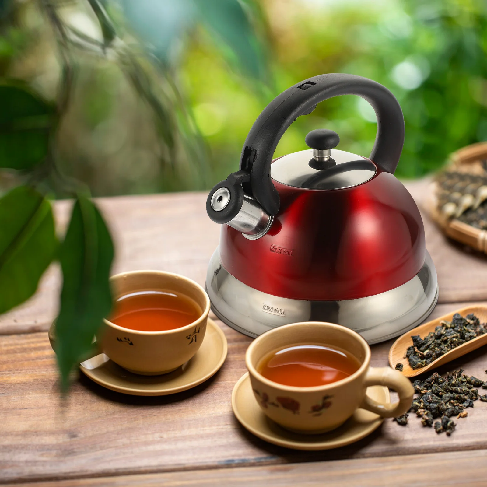 

Stainless Steel Whistling Kettle Boiling Pot Hot Water Sounding Heating Tea Boiled Household Kitchen Restaurant Portable