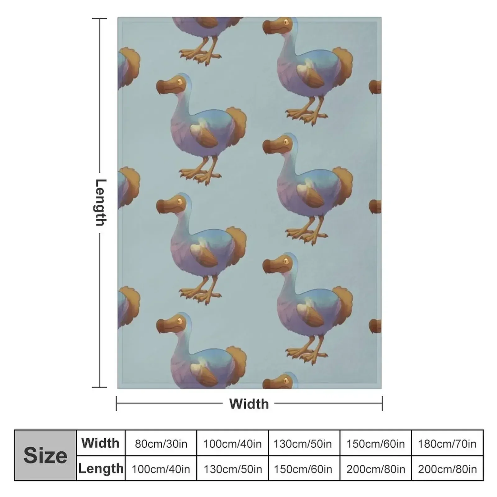 Dodo bird Throw Blanket Blankets Sofas Of Decoration Plaid on the sofa Retros blankets and throws Blankets