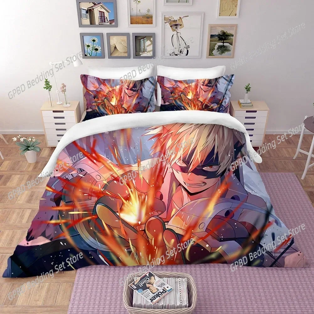 

Anime Bedding Set My Hero Academia Comfortable Duvet Quilt Cover Pillowcase Bedding Set Children Bedroom Decoration Home Textile