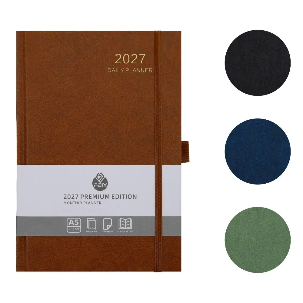 A5 2027 Schedule Book Calendar Notebook Diary Writing Pads Agenda Planner Notebook Thick Paper Convenient