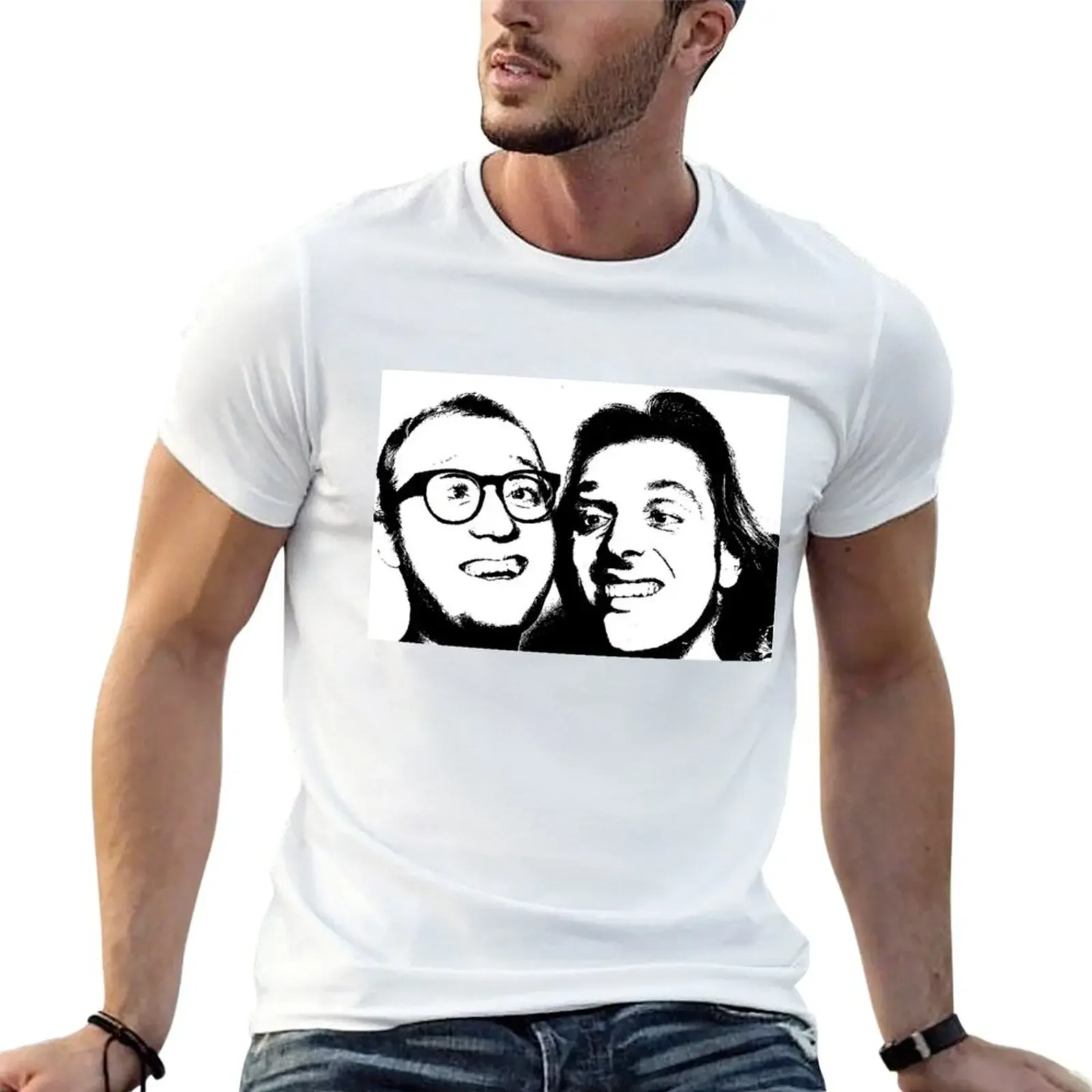 Rik mayall and Ade edmondson T-Shirt basketball graphic tees custom t shirt plus size tops for a boy plain t shirts men