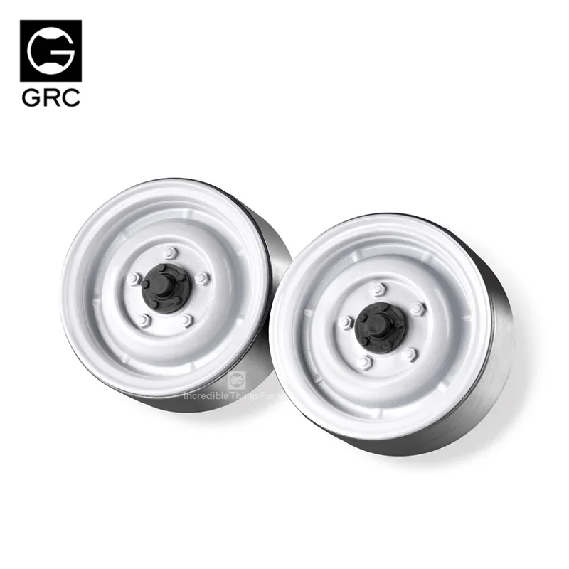 GRC 1.9 Inch Heavy & Old-fashioned Metal Wheel Rim #G01 For 1/10 RC Crawler TRX4 Defender SCX10 RC4WD D90 D110 #GAX0130CW/B/P