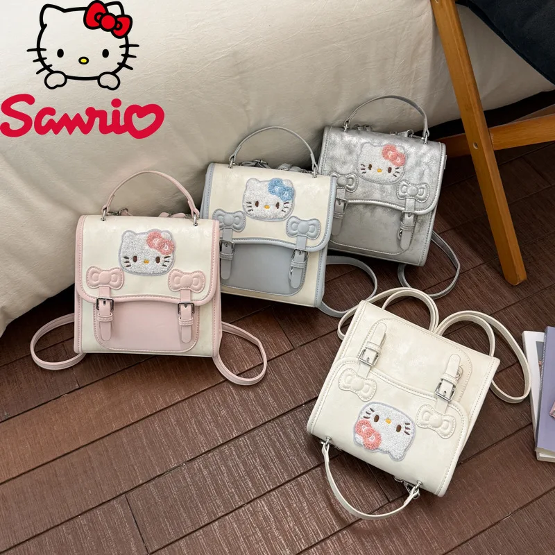 

Hello Kitty's New Women's Backpack Fashionable and High-quality Solid Color and Versatile Portable and Storage Crossbody Bag