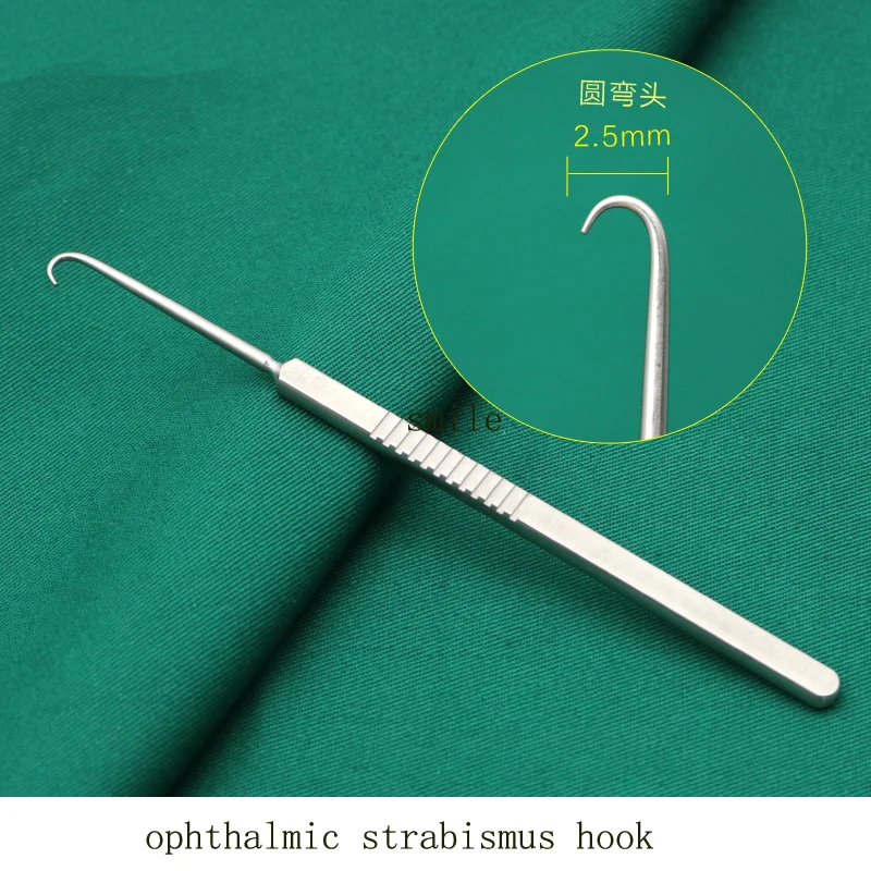 Stainless steel ophthalmic strabismus eye hook with holes and no holes microscopic instruments ophthalmology