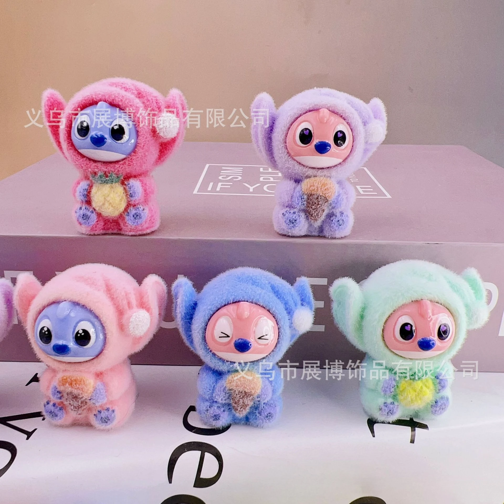 2025 New Disney Stitch Eat something before Sleep Series Blind Box Pendant Cute Doll Mystery Box Toy flocking Doll Holiday Gift