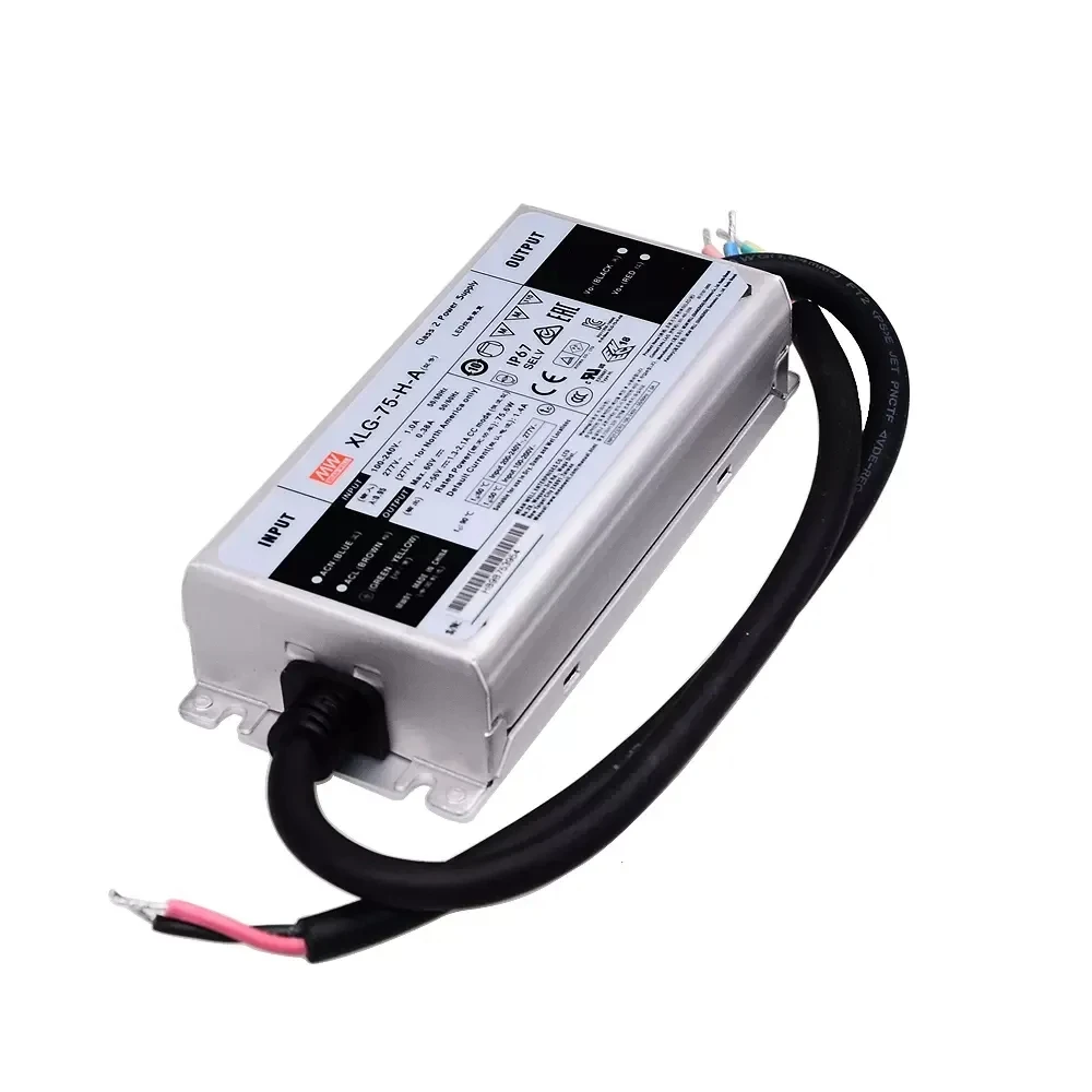 Taiwan Mean Well XLG-75-12/24-A/AB IP67 Metal Case Street/Skyscraper lighting meanwell XLG-75-H/L-A/AB 75W LED Driver