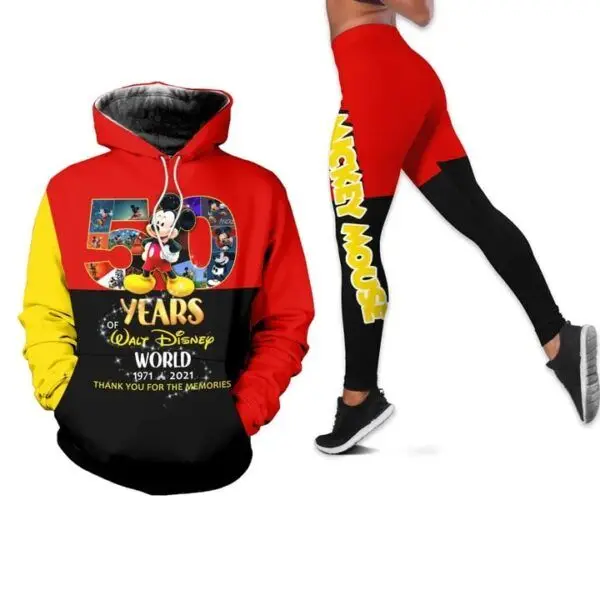 

Minnie Mickey 3D Hoodie Leggings Set Disney 50th Anniversary Women's Yoga Pants Sweatpants Women's Leggings Women's Sweatshirts