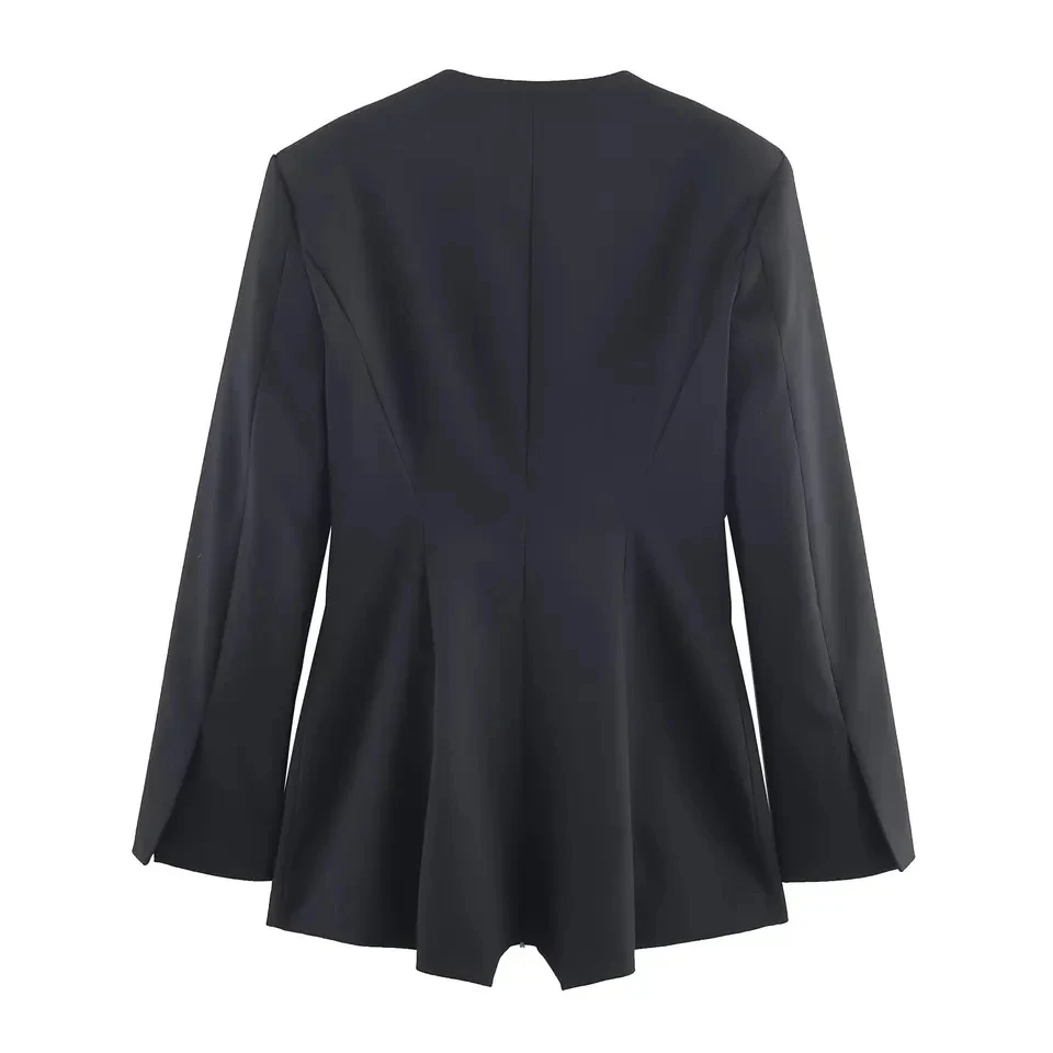 

2026 New Fashion Temperament Women Short Double Breast Suit Style Jumpsuit Commuting Multiple Colors Available
