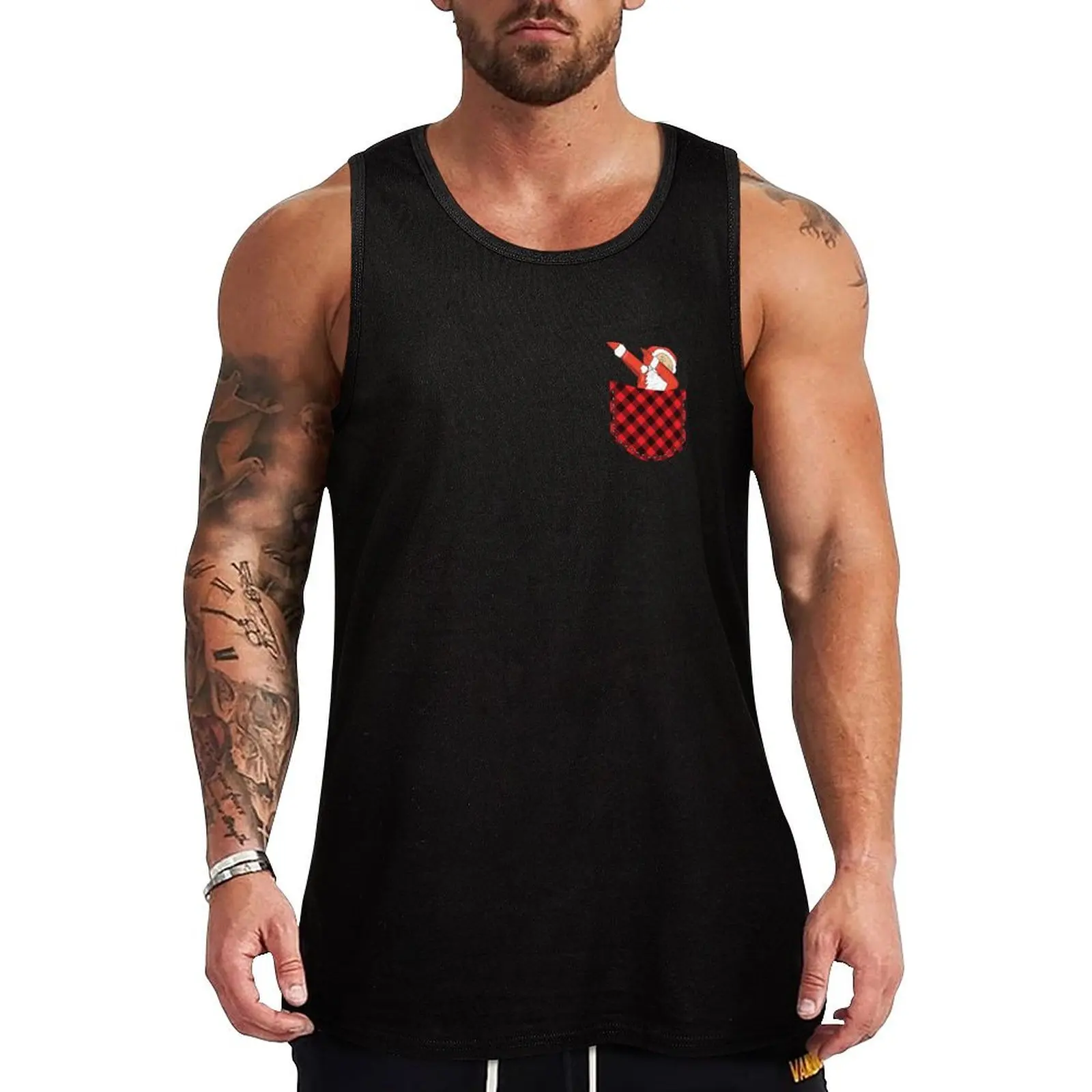 

Pocket T-shirt Plaid Shirts Dabbing Santa Christmas Tshirt Tank Top t-shirt for man t-shirts for men Man clothes for gym
