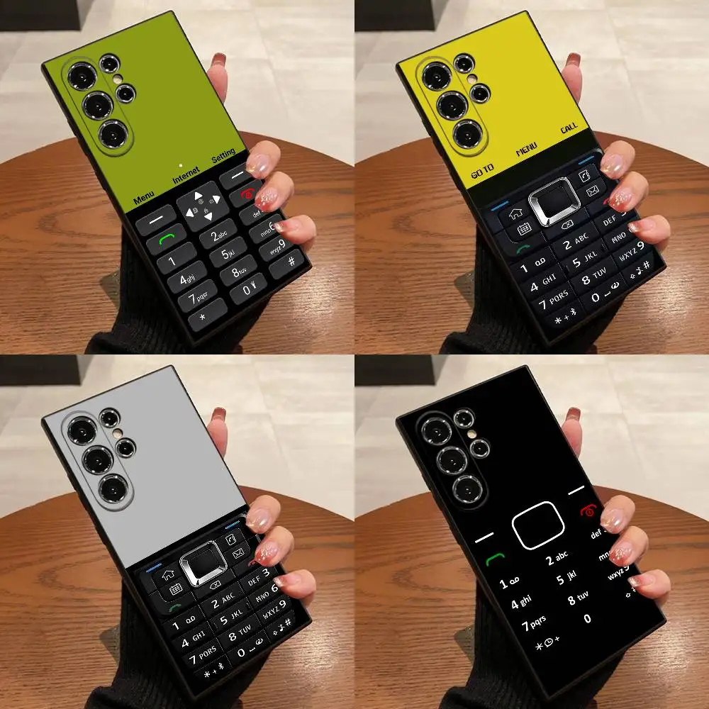 

For Old classic mobile phone Picture Photo Image Phone Case Samsung S22,S24,S20,S25,S23,S30,S26,Ultra,Plus,Fe,Lite Black Cover