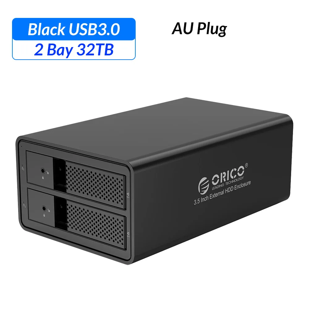 ORICO 95 Series 2 Bay 3.5'' USB3.0 HDD Docking Station Support