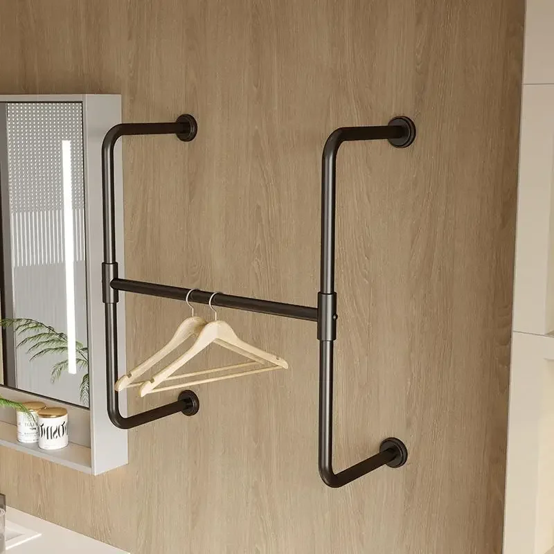 Stainless Steel Electroplating Hanging Rack for Clothing Store Hotel Bathroom Towel Stand for Home Stay Wall Hang Coat Racks