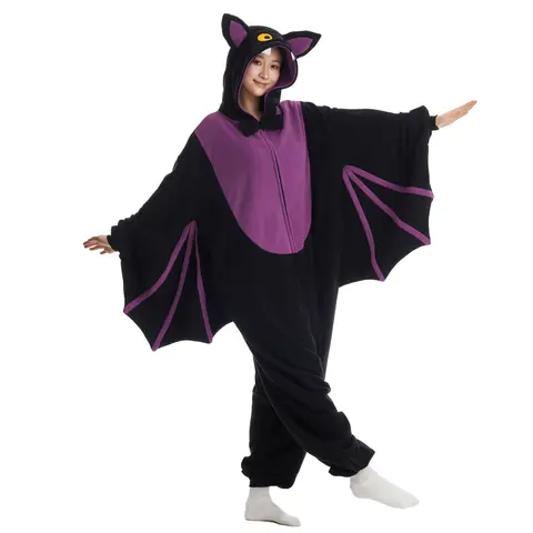 Onesieshow Animal Kigurumi Pyjamas Halloween Onesies Adult Cartoon Bat Pajama Cosplay Party Costume Women Men Homewear