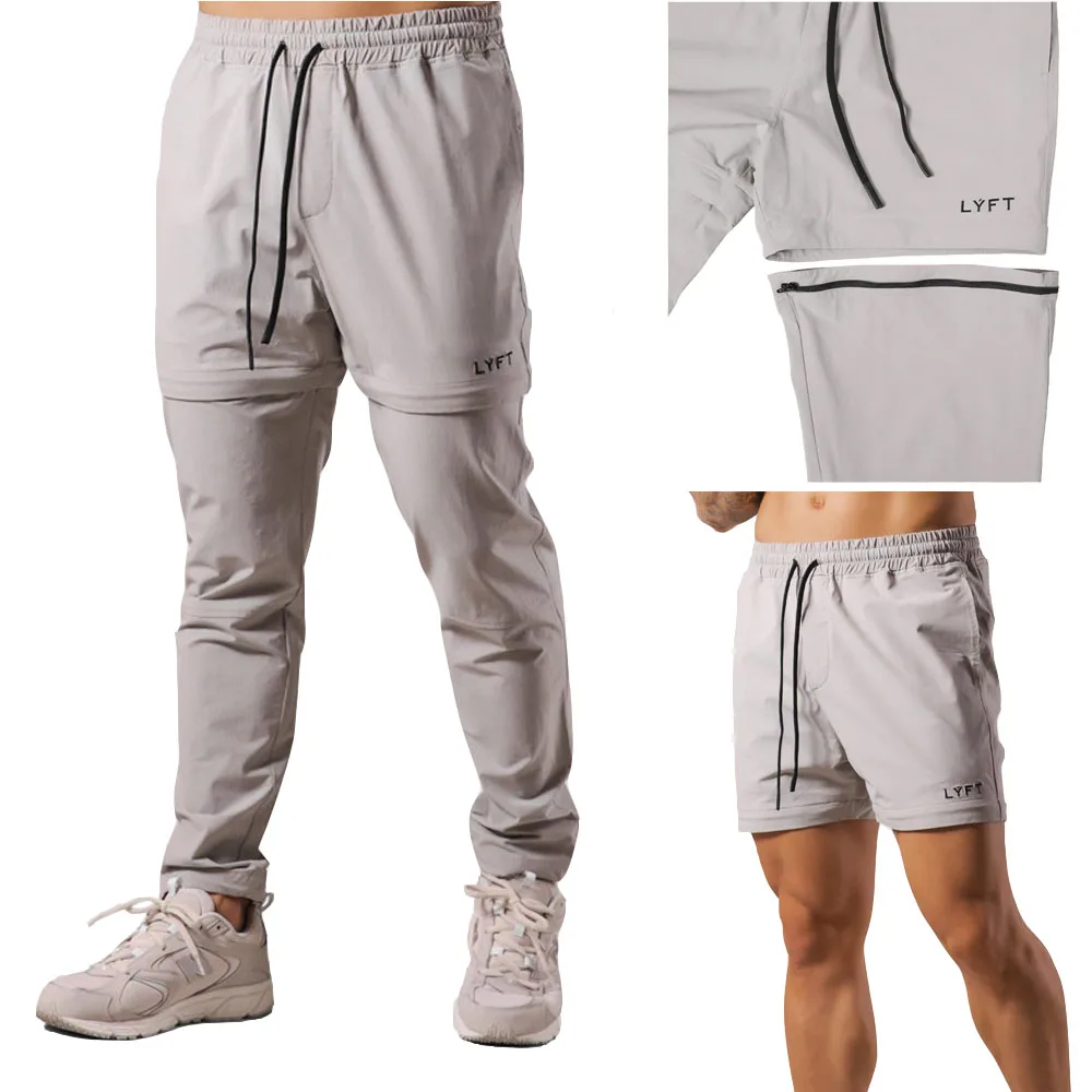 New Detachable Summer Running Pants Casual Fitness Gym Pants Sports Quick Drying Breathable Stretch Training Jogging Trousers