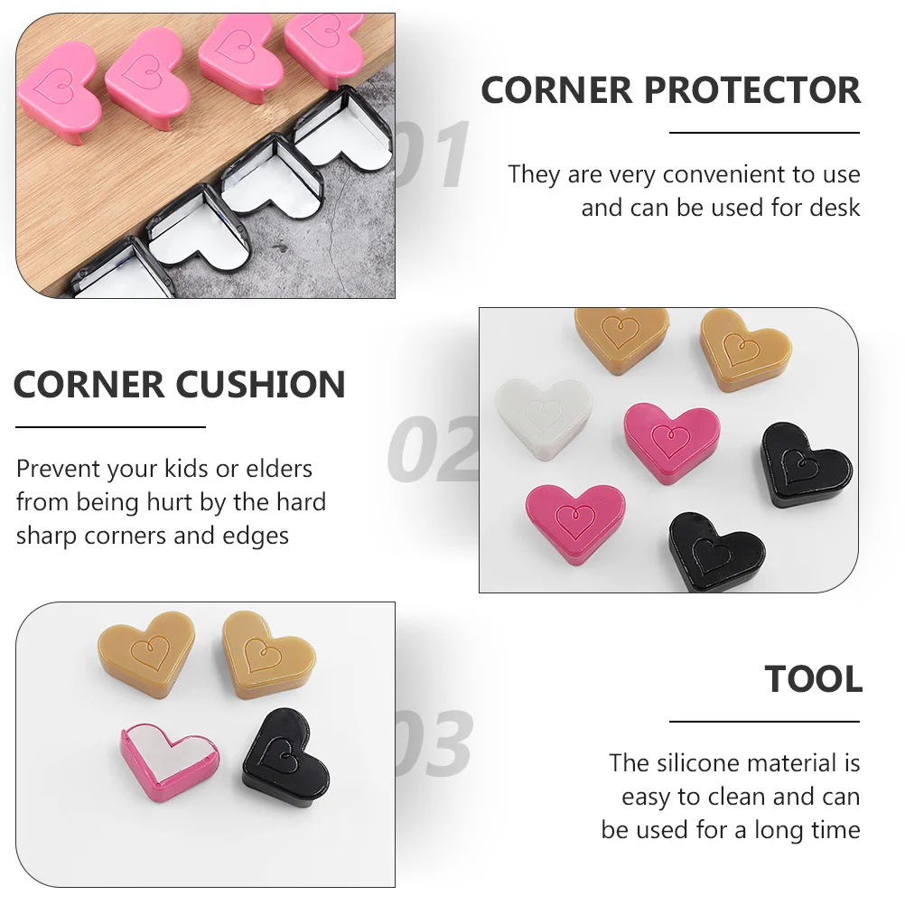 

20 шт., угловая защита для детской мебели, силиконовая защита для стола, мягкая противоударная подушка для края стола для детей, безопасная домашняя школа