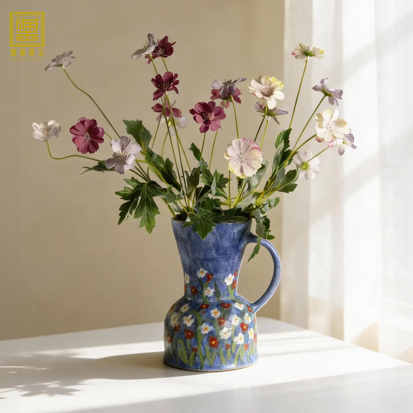 

DSA Jingde handmade ceramic vase home living room flower arrangement decorative porcelain hand-painted vase ornament wholesale