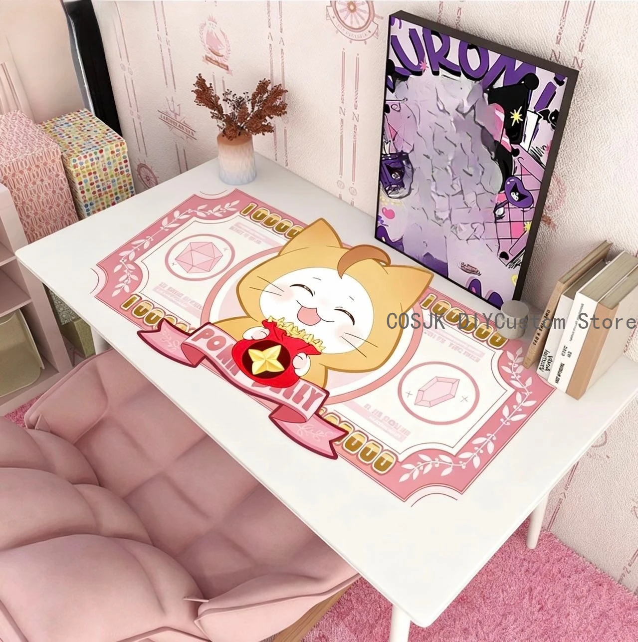 

Милый коврик для мыши в стиле аниме Infinity Nikki, большой коврик для мыши, большой коврик для мыши, клавиатуры, компьютера, геймера, настольный коврик 30X60 см