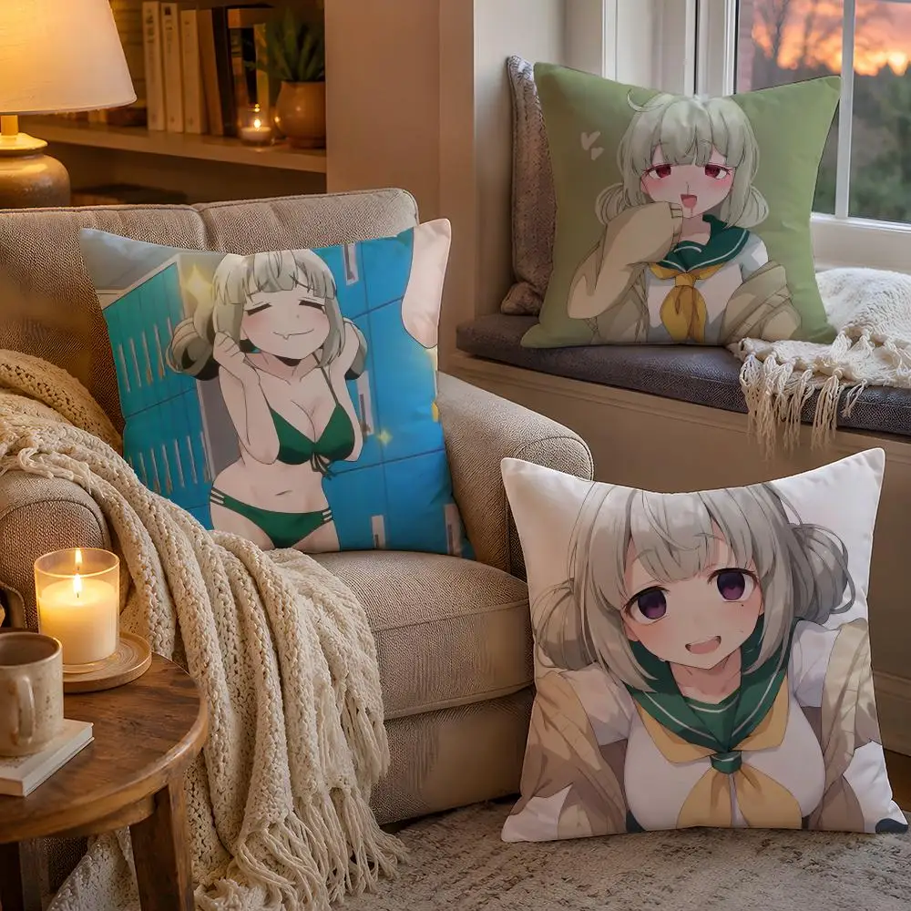 Sexy Anime A-Araga Kiwi Pillow Case Soft Plush Cushion Cover Double Print and Invisible Zipper for Sofa Home Car Use 2