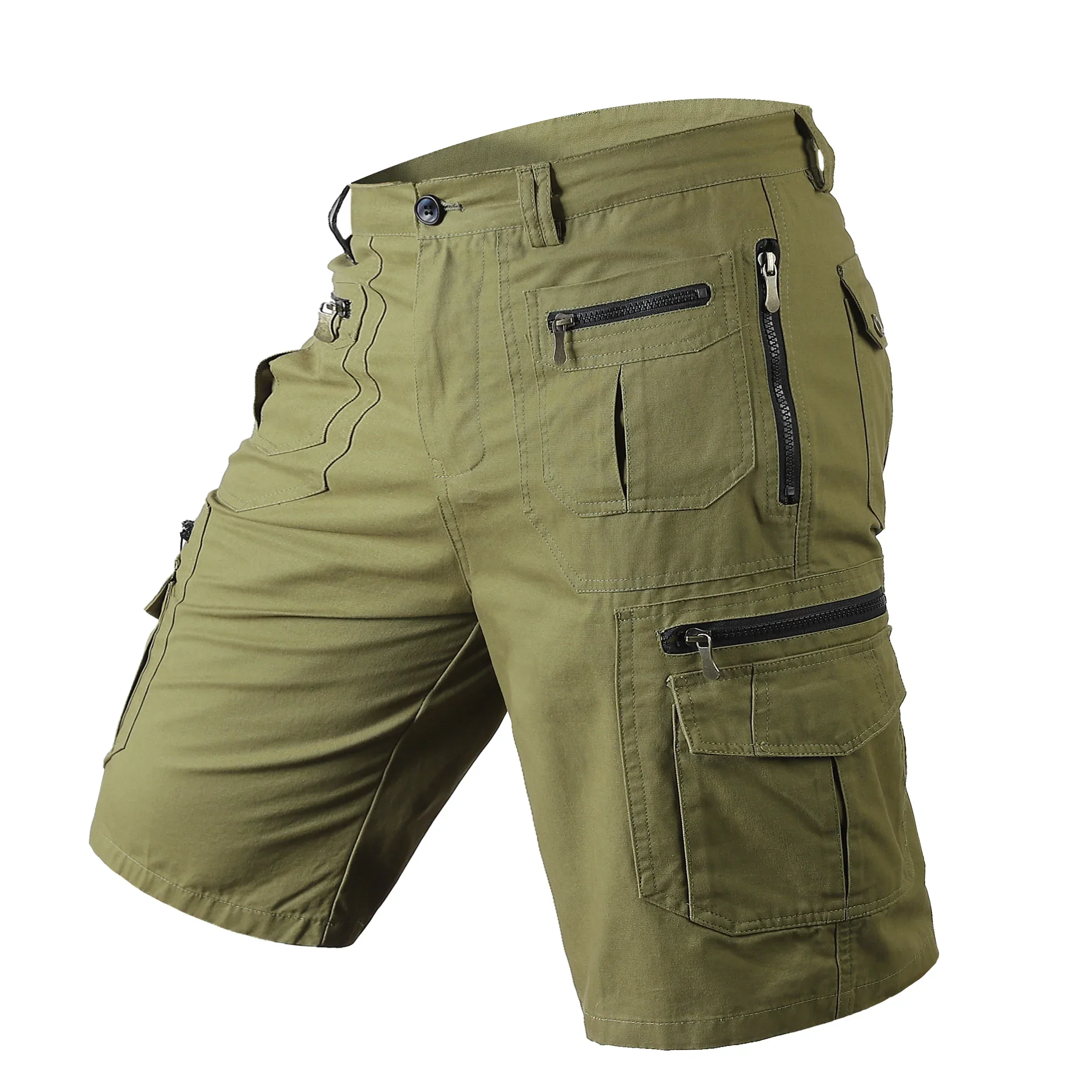 Summer Cotton mens Wear Cargo Shorts man Multi pocket Plus Size Hiking Pants Men Military Tactical Shorts Outdoor Overalls