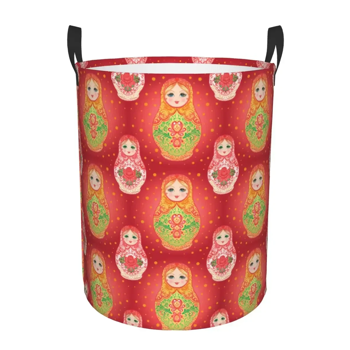 Russian Doll Babushka Matryoshka Laundry Hamper Large Storage Basket Kids Nursery Toy Organizer