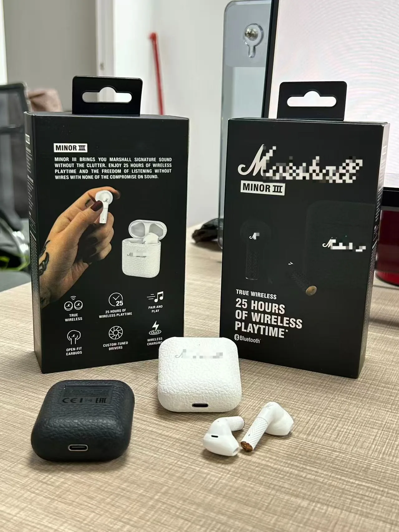 2025 موضة جديدة مارشال سماعات أذن شبه داخل الأذن سماعات بلوتوث لاسلكية صغيرة III الراقية