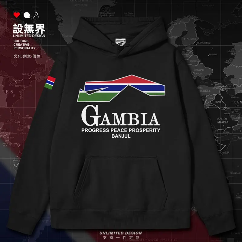 

Gambia National Map of Gambia mens hoodies hoodie Sportswear printed long sleeve casual new sweatshirt autumn winter clothes