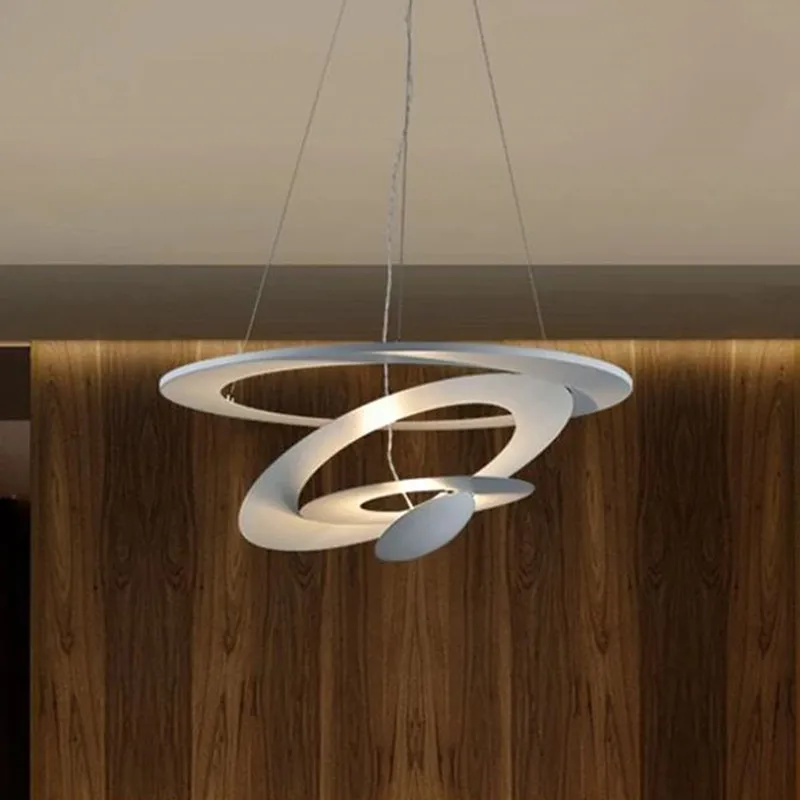 Imagem -05 - Pirce Mini Lâmpada de Suspensão Nordic Anel Luz Espiral Designer Pingente Lâmpadas para Sala Jantar Sala Estar Café Luz Pingente Branco