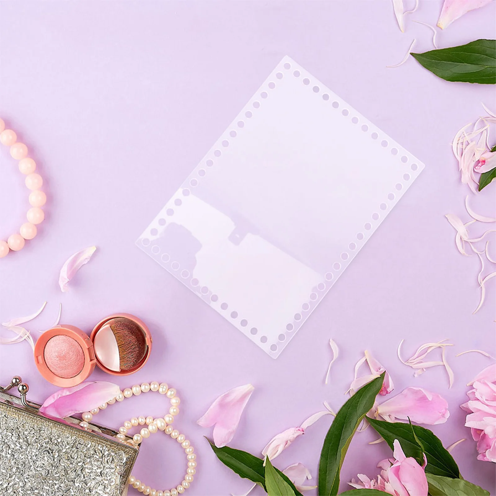 

8pcs Acrylic Transparent Sheet 12X8Cm Rectangle Crochet Basket Base For Diy Handcraft Unfinished Weaving Board Supply -