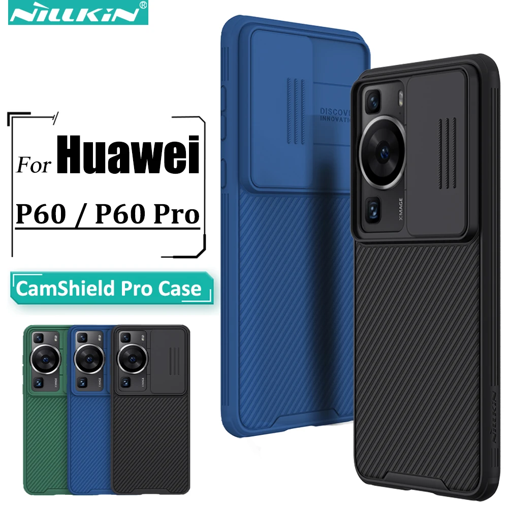 Nillkin-Coque pour Huawei P60 / P60 Pro, coque CamShield Pro avec protection de caméra market, coque rigide PC + TPU