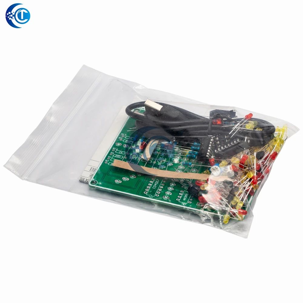 DIY NE555 CD4017 LED Flasher Kit - Dual-Color Red Yellow Strobe Light Module for STEM Education