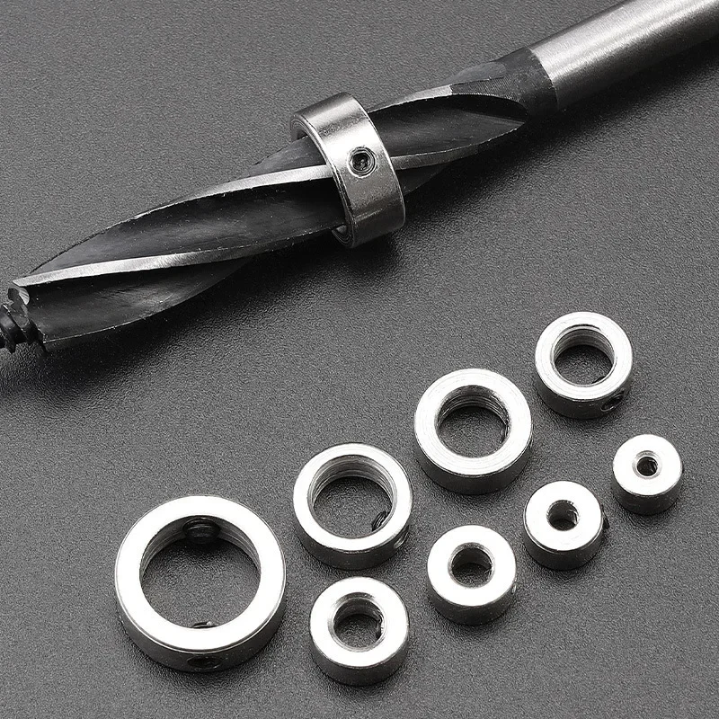 2/6/10 Drill Bit limit Ring Drilling Bit Depth Stop Collars Ring Positioner Double-hole Woodworking Carpentry Tools Accessories