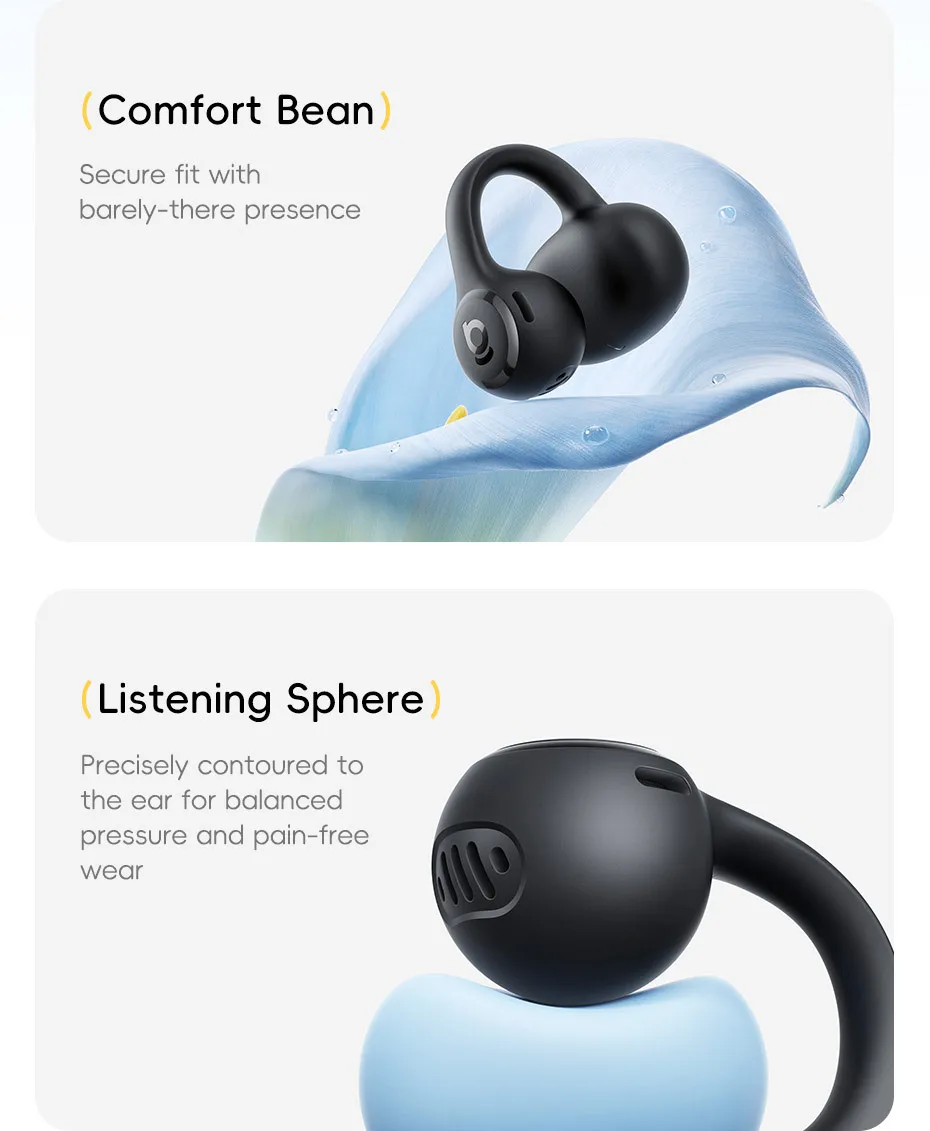 Cấu trúc đệm tai Comfort Bean bám chắc êm ái
