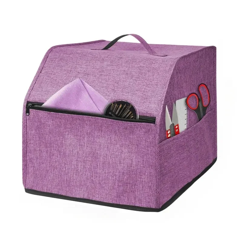 Oxford Cloth Sewing Machine Cover Sewing Machine Dust Cover Oxford Cloth Serger Overlock Machine Cover with Accessories Pouch